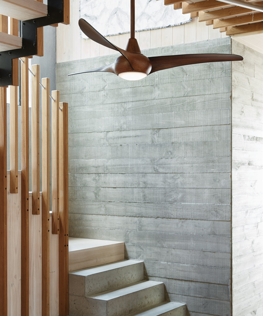 Designer ceiling fan and lighting on display